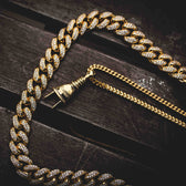 Plug + 10mm Diamond Cuban Link Necklace