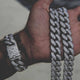 10mm Diamond Cuban Link Necklace/Bracelet Bundle in White Gold