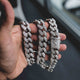 10mm Diamond Cuban Link Necklace/Bracelet Bundle in White Gold