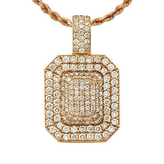 Solid Gold Diamond Ruby Pendant 1