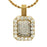 Solid Gold Diamond Ruby Pendant 2