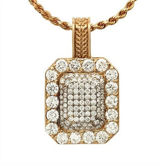 Solid Gold Diamond Ruby Pendant 2