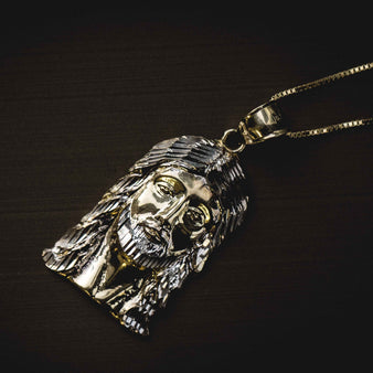 Solid Gold Jesus Pendant