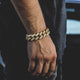 Diamond Cuban Link Bracelet (19mm) in Yellow Gold