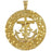 Solid Gold Anchor Coin Pendant