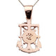 14k Solid Gold Anchor Pendant w Diamonds