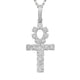 Solid Gold Ankh Cross w Diamonds Variation 2