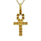 Solid Gold Ankh Cross w Diamonds Variation 2