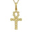 Solid Gold Ankh Cross w Diamonds Variation 2