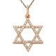 Solid Gold Star of David Pendant w Diamonds