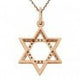 Solid Gold Star of David Pendant w Diamonds