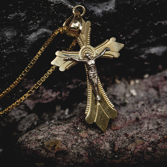 Solid Gold Crucifix Pendant