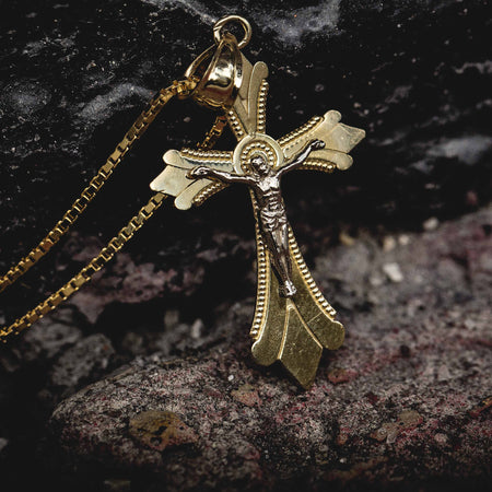 Solid Gold Crucifix Pendant