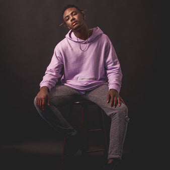 Terry Pullover Hoodie- Pink