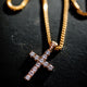 Diamond Cross + 10mm Diamond Cuban Link Necklace
