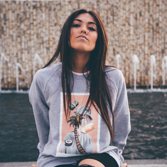 Polaroid Crewneck in Grey