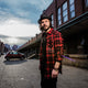 Long Sleeve Fashion Flannel (Black/Red)