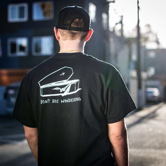 Don't Die Wondering Tee in Black