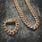 19mm Diamond Cuban Link Necklace/Bracelet Bundle