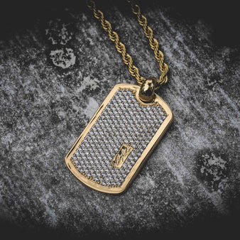 Iced Dog Tag + Iced Praying Hands Set