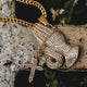 Nail Cross + Iced Praying Hands Set