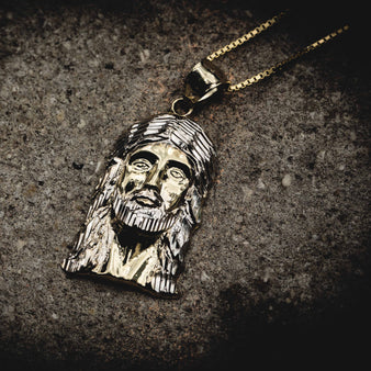 Solid Gold Jesus Pendant