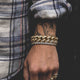 19mm Diamond Cuban + Round Cut Tennis Bracelet Bundle in Yellow Gold