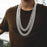 Diamond Cuban Link Necklace (19mm) in White Gold