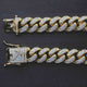 Diamond Cuban Link Bracelet (10mm) in Yellow Gold