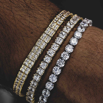 Princess Cut Tennis Bracelet in White Gold