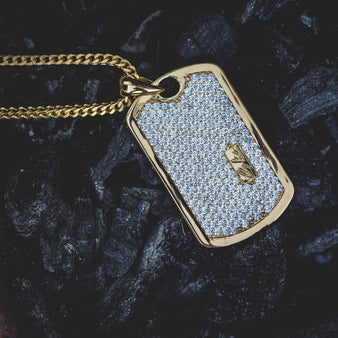GLD Iced Dog Tag Pendant
