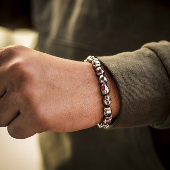 GLD Silver Skull Mala