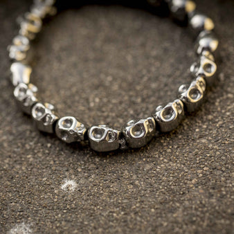GLD Silver Skull Mala