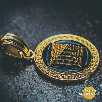 Golden Pyramid with Black Rhodium Accent