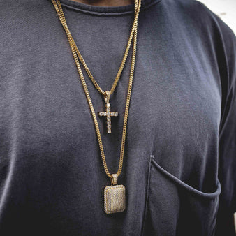 Iced Cube + Diamond Cross Set