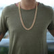 Diamond Cuban Link Necklace (10mm) in Yellow Gold