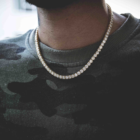 Round Cut Tennis Necklace