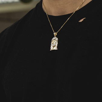 Solid Gold Jesus Pendant