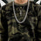 White Gold Diamond Cross + 10mm Diamond Cuban Link Necklace