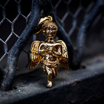 Solid Gold Praying Angel