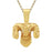 14k Solid Gold Ram Pendant