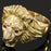 Solid Gold King Lion Ring