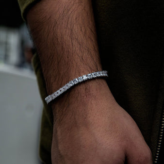 Princess Cut Tennis Bracelet in White Gold